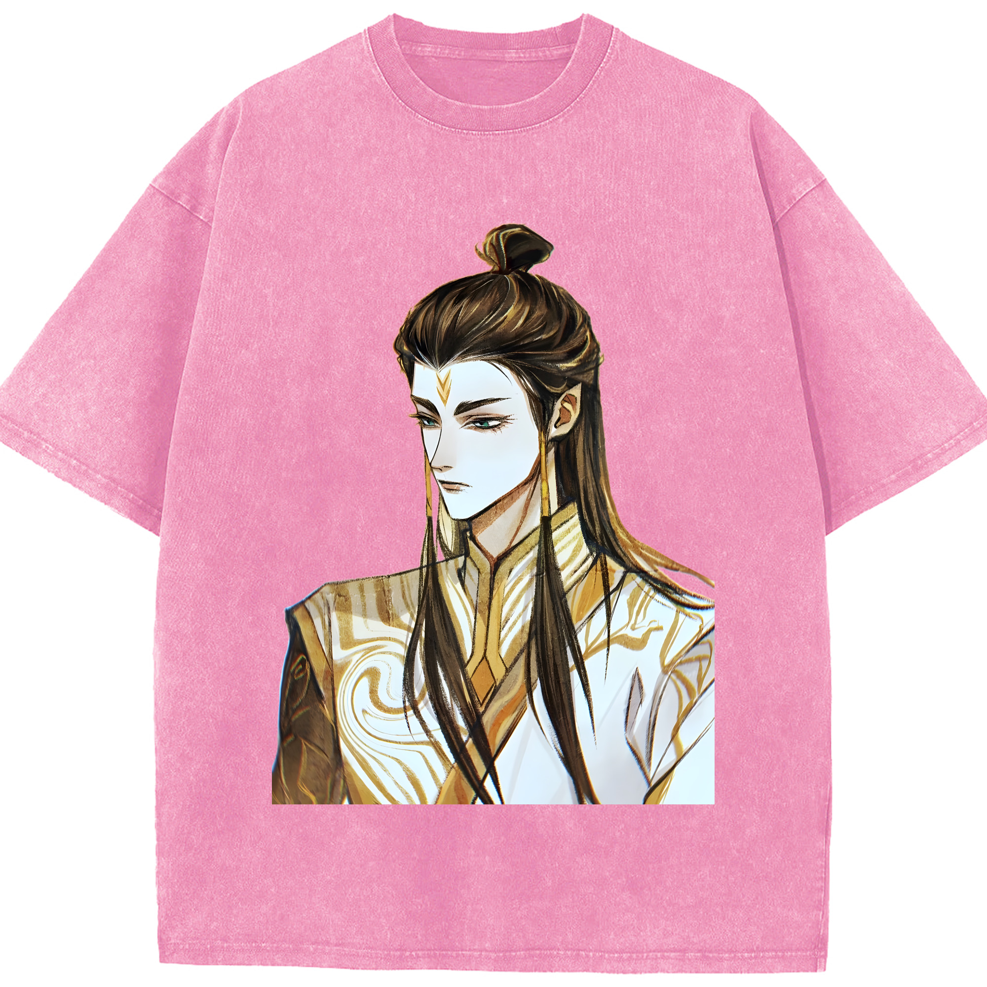 （画像用） Ne Zha 2 ナタ 魔童の大暴れ 綿100% ヴィンテージ風 半袖Tシャツ（フロントプリント）